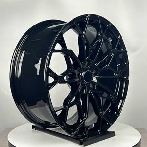 Cerchi Forgiati a Raggi a <span class=keywords><strong>Ragno</strong></span> da 19, 20, 21 Pollici Neri Lucidi 5x120 Sportivi Adatti per G80 M3 G82 M4 RS5 Sportback - Product Image 3