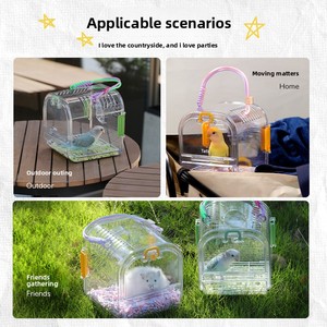 Bolsa <span class=keywords><strong>de</strong></span> Transporte para Aves Surepawzy, Portátil, Transparente y Transpirable, para Loros y Aves Pequeñas, con Diseño <span class=keywords><strong>de</strong></span> Peonías, para Viajes al Aire Libre - Product Image 5