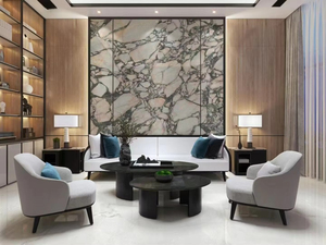 Marbre Calacatta Rosa poli rétroéclairé rose naturel de taille personnalisée pour la décoration murale intérieure de villas et d'hôtels - Product Image 4