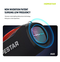 Altavoz Portátil HopeSTAR A60 de 100W con Subwoofer, Micrófono para Karaoke, Resistente al Agua IPX6, Luces LED RGB para Teléfono Móvil y Computadora