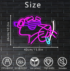 Letrero de neón, <span class=keywords><strong>Pantera</strong></span> <span class=keywords><strong>Rosa</strong></span>, LED, decoración de pared para juegos, alimentado por USB, hombre, cueva, dormitorio, Gamer, habitación, cumpleaños, fiesta de Navidad, regalo, adolescentes, Anime - Product Image 3