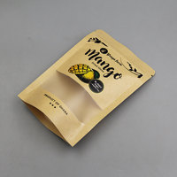 Kraftpapier Stand Up Pouch Voor 32G Gedroogd Fruit Chips/Droog Fruit Chips Verpakking Ziplock Zakken