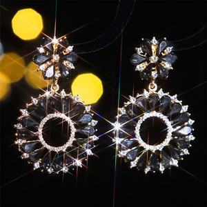 European American Vintage Colorful Glass Rhinestone Drop <b>Earrings</b> <b>for</b> <b>Women</b> Unique Exaggerated Studs Cross-Border Fashion Temu - Product Image 5