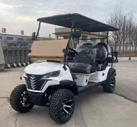 Voiturette de golf électrique tout-terrain 4 places, véhicule utilitaire robuste certifié CE avec batterie au lithium pour la chasse et les centres de villégiature