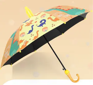 Dessin animé imprimé imperméable à la pluie personnalisé enfants parapluie enfants parasol