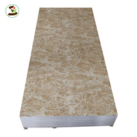 Panneau mural stratifié brillant de plaque de marbre UV de PVC imperméable de 1220*2440*3mm avec le panneau extérieur rigide pour le prix concurrentiel de coupe