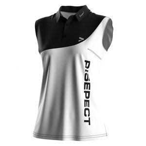 Haut de polo sans manches pour femmes, coupe athlétique, séchage rapide, confortable, design élégant, parfait pour la pratique du tennis et les tenues quotidiennes - Product Image 1