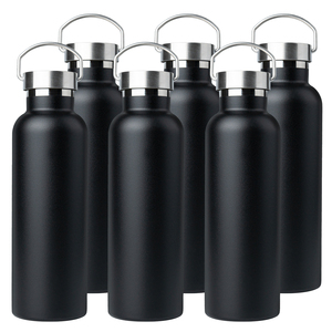 Set of 6 Double wall vacuum insulated <b>bottle</b> Stainless steel water <b>bottle</b> 500ml Leakproof outdoor travel <b>thermos</b> - Product Image 1
