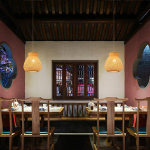 Lustre en forme de bambou de tour à tête unique Offre Spéciale <span class=keywords><strong>abat</strong></span>-<span class=keywords><strong>jour</strong></span> en rotin créatif pour salon chambre - Product Image 3