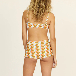 Conjunto de Traje de Baño de Cuatro Piezas con Estampado Acanalado, Estilo Playero, Cómodo, Personalizado, de Poliéster Reciclado - Product Image 2