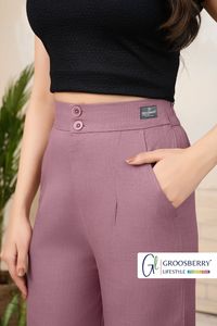 Pantalones Anchos de Cintura Alta para Mujer, Pantalones Palazzo Casuales de Algodón, Elegantes y Cómodos, Prendas de Moda para Dama - Product Image 2