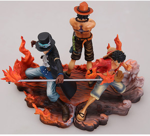 XR Set 3 Pezzi <span class=keywords><strong>Figure</strong></span> Anime <span class=keywords><strong>One</strong></span> <span class=keywords><strong>Piece</strong></span> Monkey D. Luffy Sabo Ace Set dei Tre Fratelli Action <span class=keywords><strong>Figure</strong></span> in Resina PVC - Product Image 6