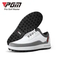 PGM XZ184 Sepatu Golf Hitam Pria, Sepatu Golf Tahan Air dengan Spike Less, Sepatu Golf Hitam untuk Pria