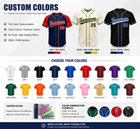 Veste universitaire personnalisée OEM pour équipe de baseball avec logo imprimé numériquement par sublimation, respirante, grandes tailles pour adultes - Commande en gros