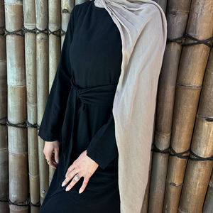 लोरिया दैनिक कपड़े के लिनन सूती कपड़े पहने हुए हैं और बेल्ट लपेटें साधारण महिला मुस्लिम पोशाक, महिलाओं के थोक कपड़े - Product Image 5