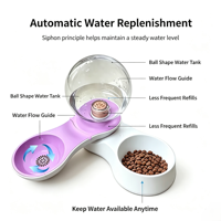 Distributeur automatique d'eau et de nourriture pour animaux de compagnie 2-en-1 – Gamelle pour chien et chat – Station d'alimentation pour animaux – Grande capacité – Vente en gros