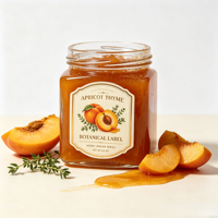 Étiquette personnalisée en feuille d'or pour pot de miel ou de confiture, autocollant imperméable pour emballage de miel et de confiture de fruits