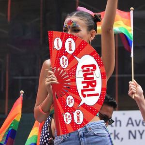 Personalizable Gran Rave Fan Trendy Loud Clack Hand Folk Art Portable Pintado Característica - Product Image 2