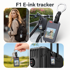 <span class=keywords><strong>Mini</strong></span> localisateur intelligent avec écran E Ink personnalisable, carte d'information NFC, localisateur de clés, IP65 pour bagages, portefeuilles, animaux de compagnie - Product Image 1
