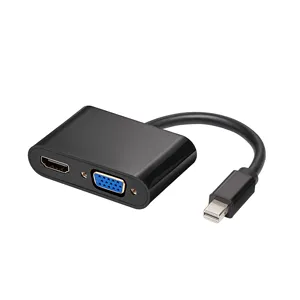 ABS Mini DP to VGA Video Adapter 1080p Thunderbolt Male Display Port to Female VGA Cables Displayport to VGA DLLE DP Adapter