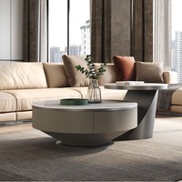 Table basse ronde personnalisée meuble TV combinaison de meubles de salon table basse de luxe moderne et légère