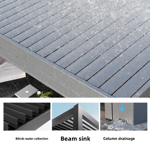 Modern Outdoor <strong>Pergola</strong> Four Seasons 3x6 Bioclimatic Pavilion Waterproof Aluminum <strong>Design</strong> with OEM Factory <strong>Ideas</strong> - Product Image 5