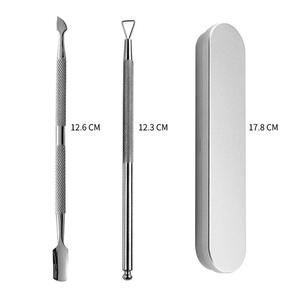 Stainless Steel <b>Nail</b> Tool <b>Set</b> 12.6 Cm 12.3 Cm With Case For Manicure And Pedicure - Product Image 1