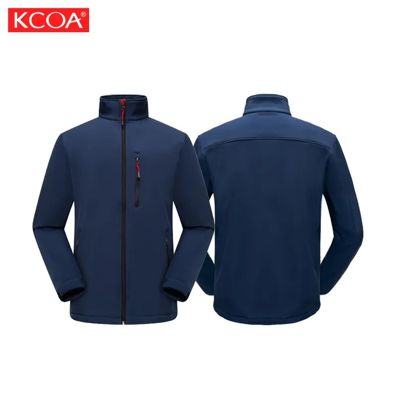 Custom Logo 100% Polyester Outdoor Hunting Wind Breaker Zip Up Jacket Men Winter Thermal Fleece Softshell Jackets