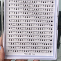 Grosir Bulu Mata 7D Batang Pendek Hitam Matte 16 Baris Nampan XXL 0.07Mm C D Keriting 7D Bulu Mata Kipas Volume Premade