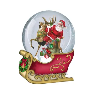 Großhandel 100 mm 120 mm Ziergegenstand Souvenirs Weihnachten König Musik Schneeball Geschenk individuelle Schneekugeln/Weihnachts-Schneekugel