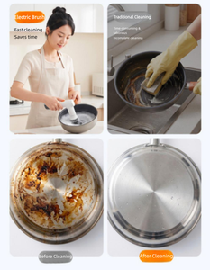 Nuevo Cepillo de Limpieza Eléctrico Giratorio 4 en 1 para Cocina, Cepillo Eléctrico para Fregar Platos - Product Image 5