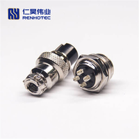 Conector de aviación GX12 GX16 GX25 GX30, 4 pines, macho, recto, hembra, tipo estándar