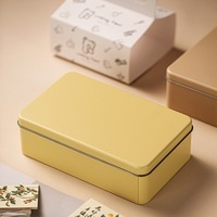 Boîtes en fer blanc rectangulaires RTS 180 mm, couleurs vives, matériau alimentaire, logo personnalisé, vente en gros d'usine, pour thé et poudre de matcha