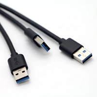 Câble d'extension blindé USB 3.0 A mâle vers USB Type C 3.1 femelle à fixation par vis pour ordinateur et carte mère