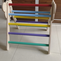 Structure d'escalade pliable en bois de couleur arc-en-ciel pour bébés et enfants, personnalisée et professionnelle, pour l'intérieur et l'extérieur, fabriquée en Chine