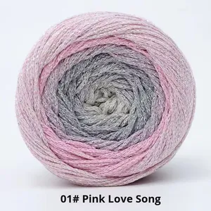 100% cotone cavo in poliestere 1.5mm 200g <span class=keywords><strong>filo</strong></span> d'argento tinto a <span class=keywords><strong>filo</strong></span> <span class=keywords><strong>per</strong></span> la maglia a mano <span class=keywords><strong>uncinetto</strong></span> borsa con <span class=keywords><strong>filo</strong></span> fantasia - Product Image 2