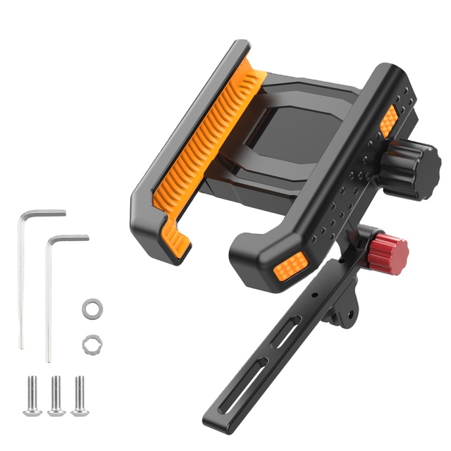 Adjustable Universal Durable Aluminum Alloy Bike Scooter Handlebar Mount Mobile Holder for Motorcycle Bike Flexible Cell Phone