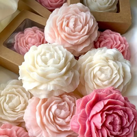LUYI-Lilin Wangi Bunga Peony Buatan Tangan untuk Hadiah Hari Ibu Lilin Aroma Bunga Estetis Suvenir Pesta Pernikahan