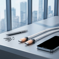 Câble de charge TPE de 1 mètre de C-C KYT pour appareils Apple-Charge rapide 3A pour iphone 15/16 /17 Options