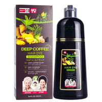 Shampoo colorant capillaire noir instantané à base de plantes naturelles et biologiques, marque privée OEM, 3 en 1, 500 ml