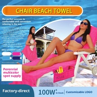 TALI Housse de chaise de plage d'été en microfibre ultra-fine, double couche 700g, type serviette, pour chaise inclinable, très populaire sur Wish, best-seller transfrontalier, thème tropical