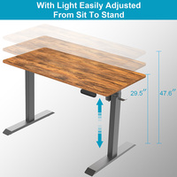 Nouveau bureau debout intelligent électrique à moteur unique, ergonomique, extensible et réglable, en métal, pour usage en villa, capacité de charge de 60 kg