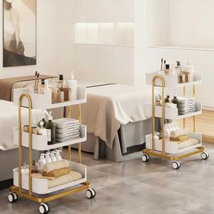 Carrito de Salón con Ruedas, Carrito de Almacenamiento de Múltiples Niveles para Organización de Suministros de Peluquería y Spa de Belleza - Product Image 1