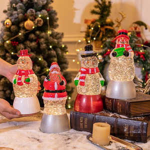 ไฟรูปตุ๊กตาหิมะแบบตั้งได้สำหรับเทศกาลคริสต์มาสสุดสร้างสรรค์ของขวัญคริสต์มาสลูกบอลหิมะตกแต่งคริสต์มาสโคมไฟน้ำ - Product Image 1