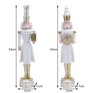 Udeco Mới Độc Đáo Trắng Giáng Sinh Óc Chó Người Lính Đồ Trang Trí Nhựa Giáng Sinh <span class=keywords><strong>Nutcracker</strong></span> Bức Tượng Cho Quà Tặng Trang Trí Nội Thất - Product Image 2