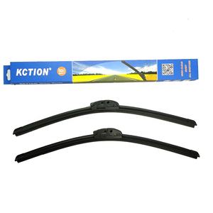 2025 Kction <span class=keywords><strong>LOGO</strong></span> personnalisable 14 ''-28'' voiture sans cadre universel Auto pare-brise U/J crochet goupille latérale plat lame d'essuie-glace souple - Product Image 1