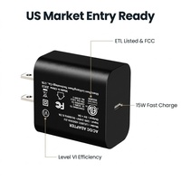Cargador de Pared USB-C 5V 3A al por Mayor de Shenzhen Lvxiangyuan, Enchufe para EE. UU., UE, Reino Unido y China, Adaptador de Carga Rápida con Certificación UL, FCC, CE, UKCA y CCC