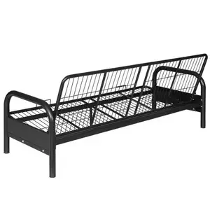 Wrought Iron Sofa Cum Foldable Frame Folding Double Sofa Metal Day Bed