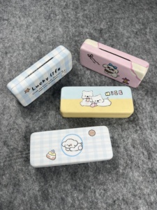 <span class=keywords><strong>Étui</strong></span> rigide en métal personnalisable avec logo imprimé de dessins animés, résistant <span class=keywords><strong>à</strong></span> la pression, pour lunettes de vue des filles, des étudiants et des enfants - Product Image 2