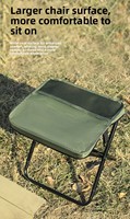 Tabouret pliant d'extérieur en acier au carbone, chaise pliante légère et portable pour le camping avec sac de transport sportif